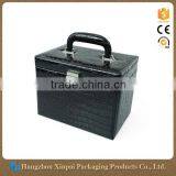 Wholesale Custom Black Large Folding Leather Jewelry Case