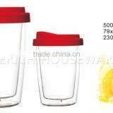 High Quality Colored Custom Wide Mouth Cheap Glass Cup thumbnail-1