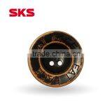 High Quality Customized Natural Sewing 4-holes Old Effect Wooden Buttons