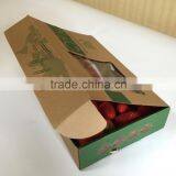 Recycle Feature Adorable Small Kraft Brown Paper Mailer Box With See Through Window