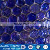 Special Purple Color Glass Brick Mosaic Tile Hexagon Shape