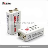 Soshine Hot selling 9V Li-po 650mAh battery 8.4 Volt li-on battery rechargeable battery