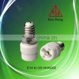 Hot Sale E14 to G9 Adapter Ceramic Lampholder / Haohong Factory Price / Made in China / High Temperature Resistant