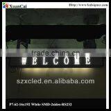 2Sides P7.62-16x192 White SMD-3528 Semi-outdoor LED Message Panel