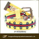 (ZY-8723)Metal Eyelet Canvas Belts Kids Fabric Belts