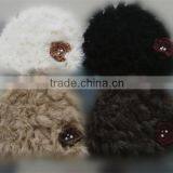 Fashion 2014 Hot Sale Knitted Rabbit Fur Beanie