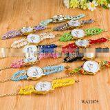 New Classic Geneva Ethnic Braided Analog Quartz Chain Jetaime Stainless Steel Watch thumbnail-6