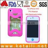 TPU Phone Cover With Bankcard Holder for Iphone thumbnail-1