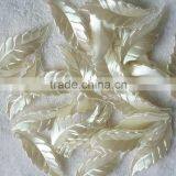 Double Oil Painting ABS Plastic Big Size Hair Accessory Leaf Pearl With Hole thumbnail-5