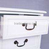 Best Choice Antique Wood Furniture Bedside Table Short Good Quality White Painting Nightstand thumbnail-2