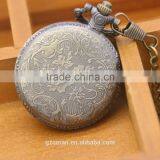 Retro Blue Roman Number Dial Glass Window Pocket Watch thumbnail-4