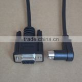 Female RS232 DB9 to Mini Din 8P PLC Cable 9.5 Ft for Twindo TSX Series