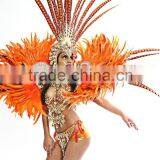 CHINAZP Factory Exporting Wholesale High Quality Dyed Orange Lady Amherst Pheasant Tail Feathers for DIY Decorations thumbnail-6