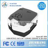 China Hot Sale Universal Car Charger With Travel Adaptor and Wall Socket thumbnail-5