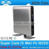 8G RAM 32G SSD 1TB HDD Partaker N550 Super Core I5 Fanless Mini PC with Intel Core I5 3317U processor Mini Itx PC Mini Computer