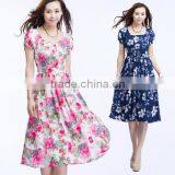2015 new printed 100% cotton rayon fabric with soft feel for dress