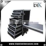 8 Drawers ATA Road Tool Case With Side Desk and Flexiable Panel-- 8 Drawers,3x2U,3x3U,2x4U thumbnail-1