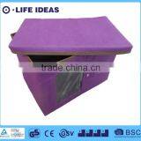 Fabric Covered Storage Box and Organizer With Tag Slot thumbnail-1