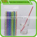 7.5*230mm pp Colorful Stripes Drinking Straw With Circle thumbnail-1