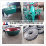 High efficiency two wheels wet pan mill for grinding gold ore