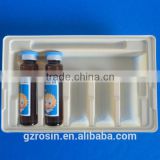 Clear glass vial packaging manufacture plastic small blister tray for medicine