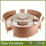 Rattan Restaurant Ding Dong Feng Round Rotating Dining Table thumbnail-1