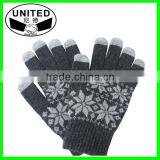 Wholesale Acrylic Knitted Spandex Custom Magic Winter Gloves thumbnail-1