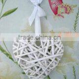 20cm Christmas Crafts Wicker Hanging Heart & White Cane Hanging Heart for Wedding thumbnail-1