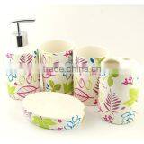 Ceramic Bathroom Set Fresh Decal Pattern thumbnail-2