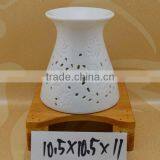 White Ceramic Fragrance Oil Burner With Tealight Candle thumbnail-1