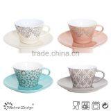 Hot Sale Ceramic Stoneware Indoor Decoration Cup and Saucer Flower Pot thumbnail-6