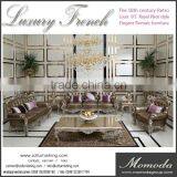 C-T2-1A Expensive Crystal Italy Neoclassical Dining Set Golden Dining Table Set Noble Leather Design Dining Room Furniture thumbnail-6