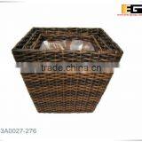 PE Rattan Square With Liner Flower Planter thumbnail-2