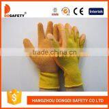 DDSAFETY 2017 Working Gloves Knitted Gloves Cotton Gloves Orange Latex Coating thumbnail-1
