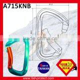25KN Bent Gate Mountaineer Climbing Aluminum Carabiner For Rescue thumbnail-4