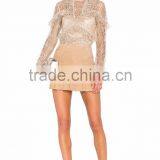 Fashion Lace Top Elegant Women Casual Tops Latest Saree Blouse Designs thumbnail-2