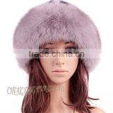 CX-C-156D Hot Selling New Products Fashion Real Mink Fur Hat With Fox Trim thumbnail-4