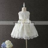 New Arrival Summer Baby Clothes White Embroidery Flower Lovely Lace Net 0-2 Years Old Party Dress Baby First Communion Dresses thumbnail-3