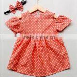 Little Girls Cotton Frock Designs Dress Baby Girls Polka Dot Sleeveless Casual Party Wear Dress Wholesale thumbnail-4