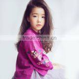 2-8 Years 2017 New Wholesale Autumn Cotton Full Sleeves Embroidery Flowers Girls Kids Coats (pick Size Color) thumbnail-4