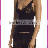 Women Sexy Spandex Laced Briefs Set thumbnail-1