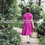 High Quality Washed Girl's Linen Dress Kids Linen Summer Dress thumbnail-6