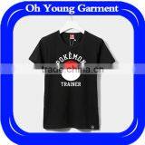 Factory Custom Blank Colorful Pokemon Go Logo Priting Cotton Tee Shirt Men thumbnail-1