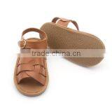 Wholesale Latest Design Leather Baby Kids Leather Rubber Sandals thumbnail-3