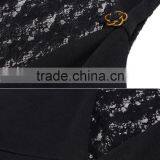 Sexy Black V Neck Plain Dresses Fashion Design Empty Back Bodycon Dress for Wholesale thumbnail-5