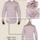 New Chambray Long Sleeve Fashion Cotton Men Shirts thumbnail-1