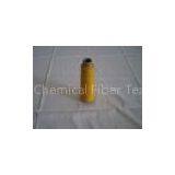Yellow 40s Spun Polyester Dyed Yarn For Weaving Blanket , Glove