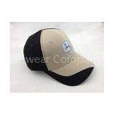Khaki Cotton Embroidered Baseball Caps Hat With Contrasting Color