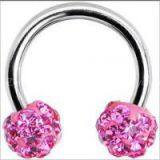 Body Piering Jewelry CZ Triple Dangle Eternity Captive Bead Ring Body Jewelry