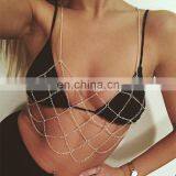 Women Sexy Beach Show Gold Silver Body Jewelry Chain Bra thumbnail-6